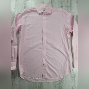 Twillory Safe Cotton Non Iron Tailored Fit Pink Dress Shirt Mens Size 16.5 34/35